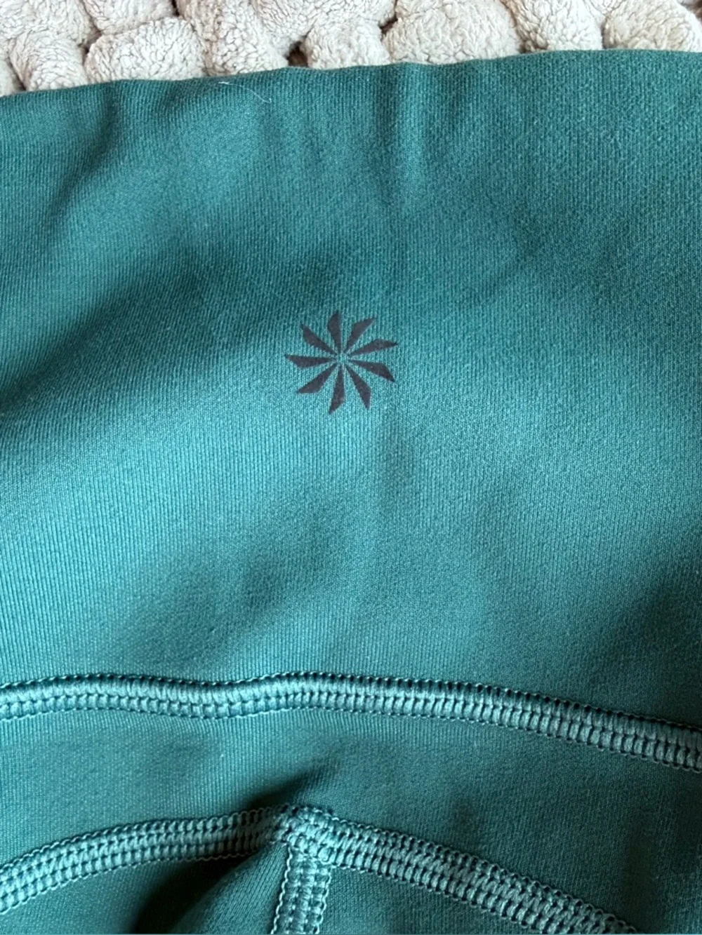 Athleta | Women’s All In Zippered Pocket 7/8 Leggings Teal | Small